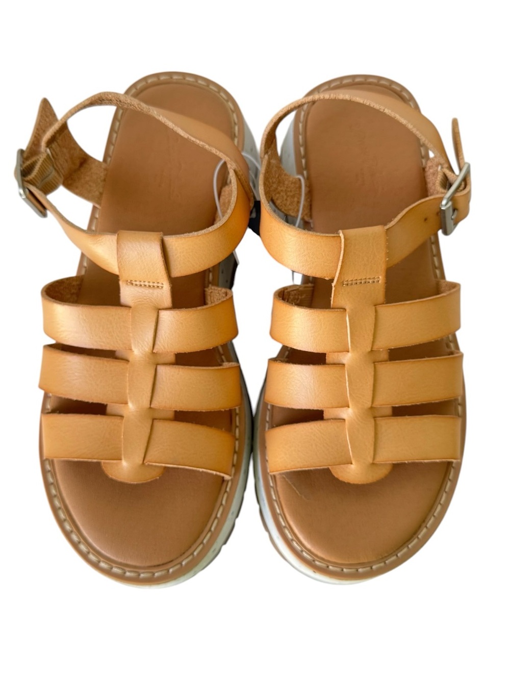 Universal Thread Justine Wedge Sandals Tan NWT Strappy Size 6.5